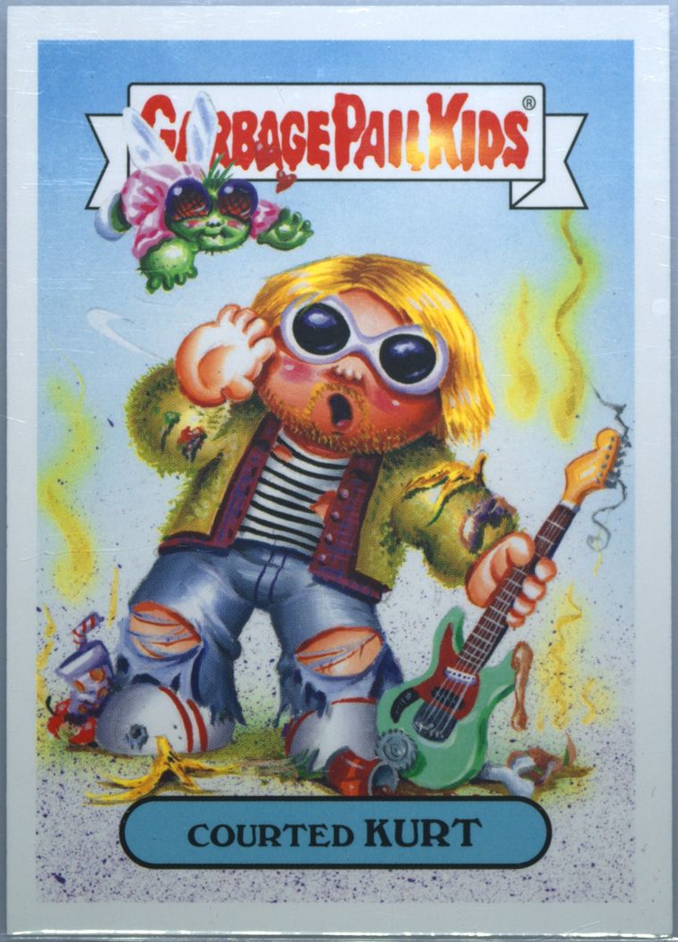 2022 Topps Garbage Pail Kids We Hate The '90s Phlegm Yellow #2A Courted Kurt front