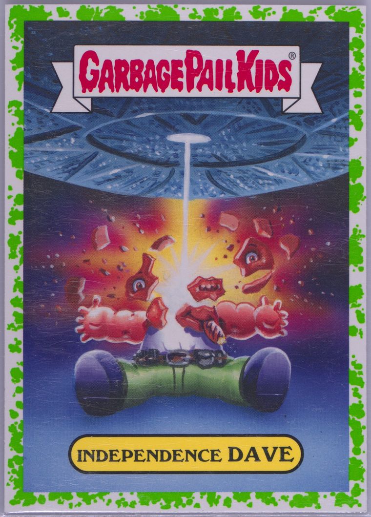 2022 Topps Garbage Pail Kids We Hate The '90s Puke Green #12a Independence Dave front