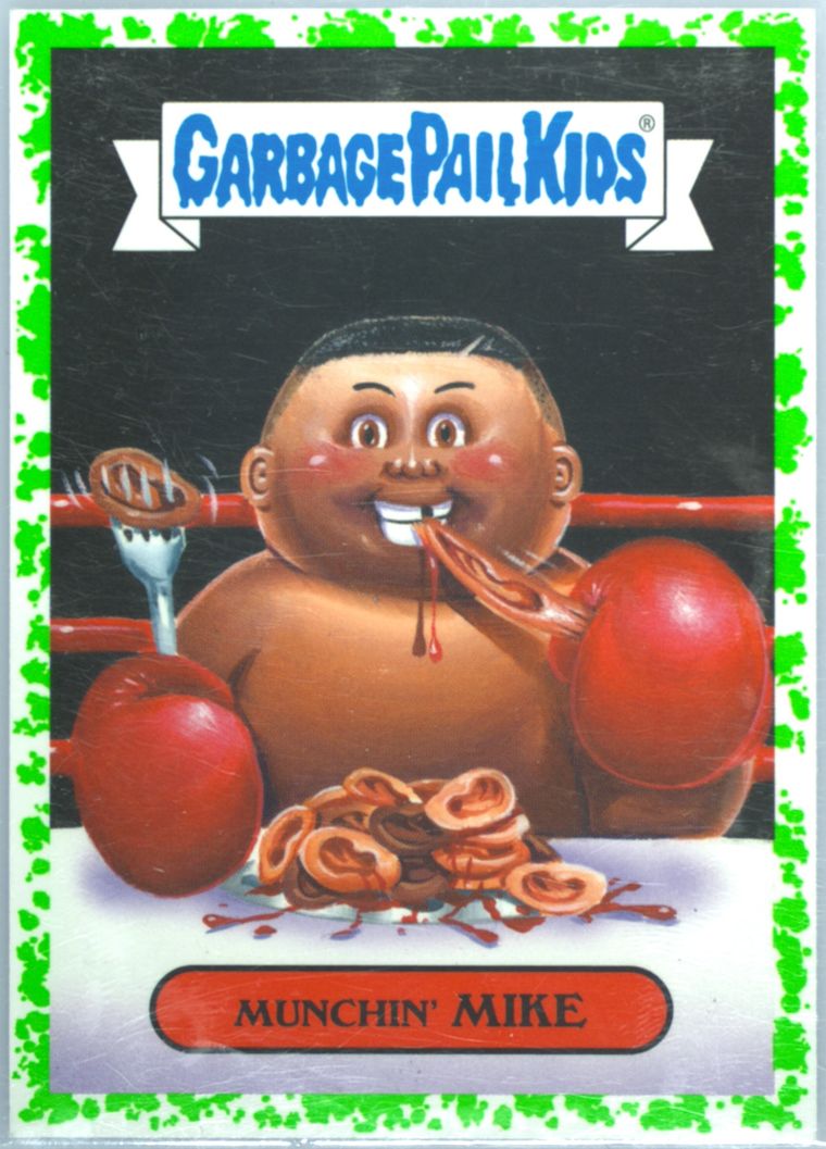 2022 Topps Garbage Pail Kids We Hate The '90s Puke Green #5a MUNCHIN' MIKE front