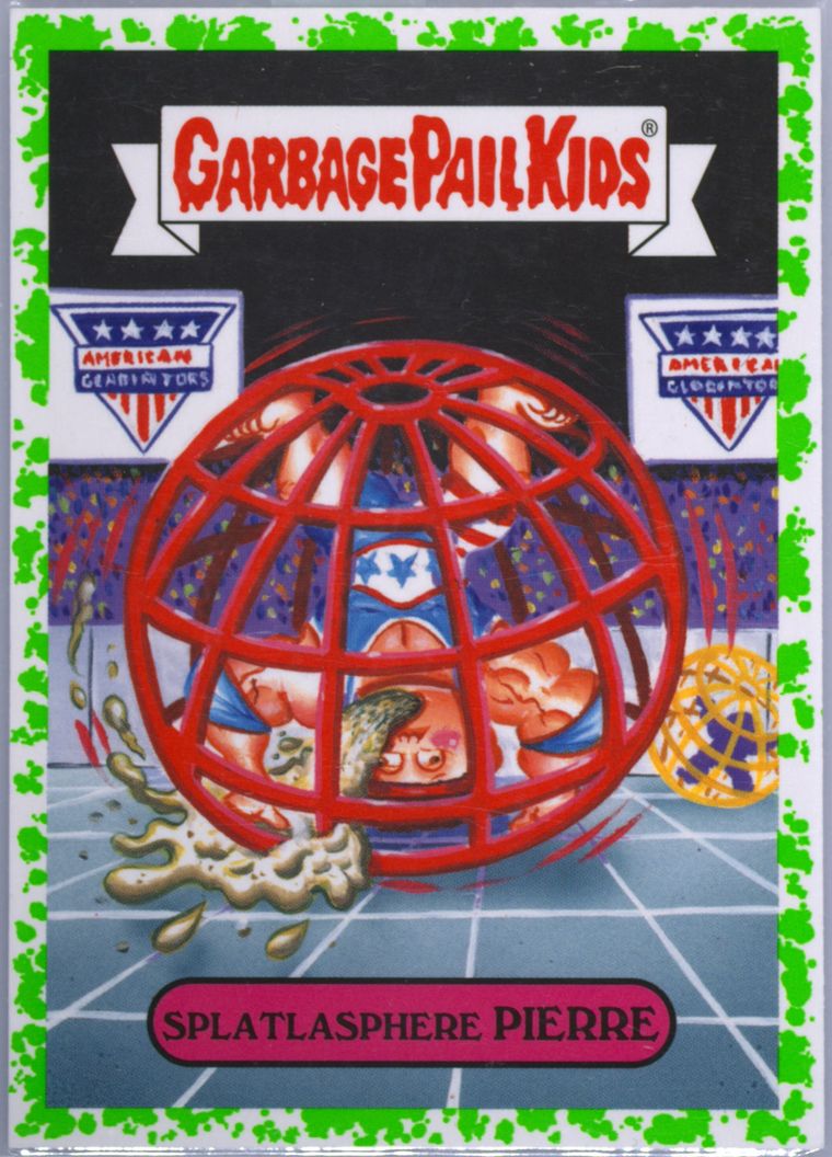 2022 Topps Garbage Pail Kids We Hate The '90s Puke Green #10b Splatlasphere Pierre front