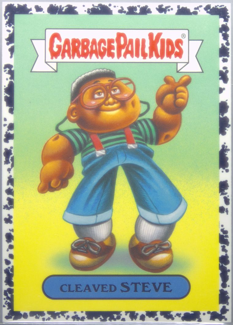 2022 Topps Garbage Pail Kids We Hate The '90s Black #6A Cleaved Steve front
