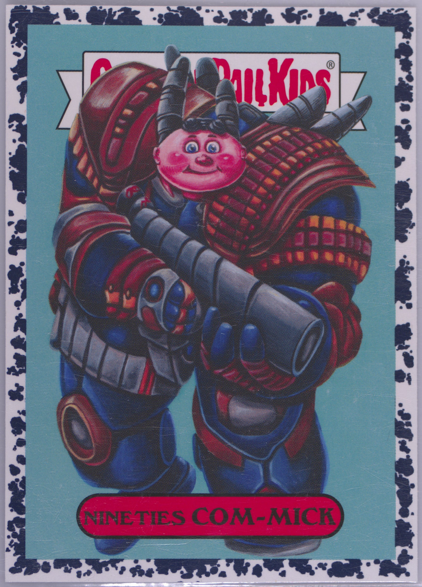 2019 Topps Garbage Pail Kids We Hate The '90s Bruised Black #10b Nineties Com-Mick front