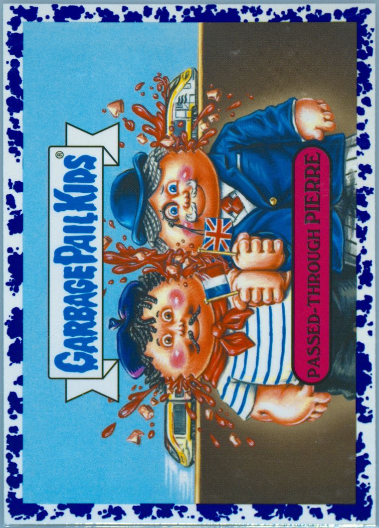 2019 Topps Garbage Pail Kids We Hate The '90s Jelly Purple #6a Passed-Through Pierre front