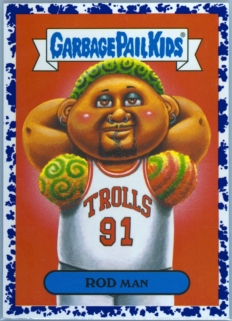 2019 Topps Garbage Pail Kids We Hate The '90s Jelly Purple #7b Rod Man front
