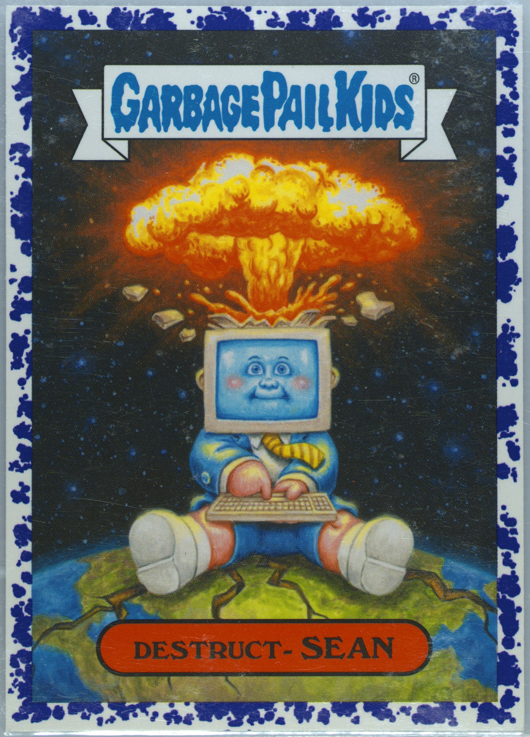 2019 Topps Garbage Pail Kids We Hate The '90s Jelly Purple #9b Destruct-Sean front