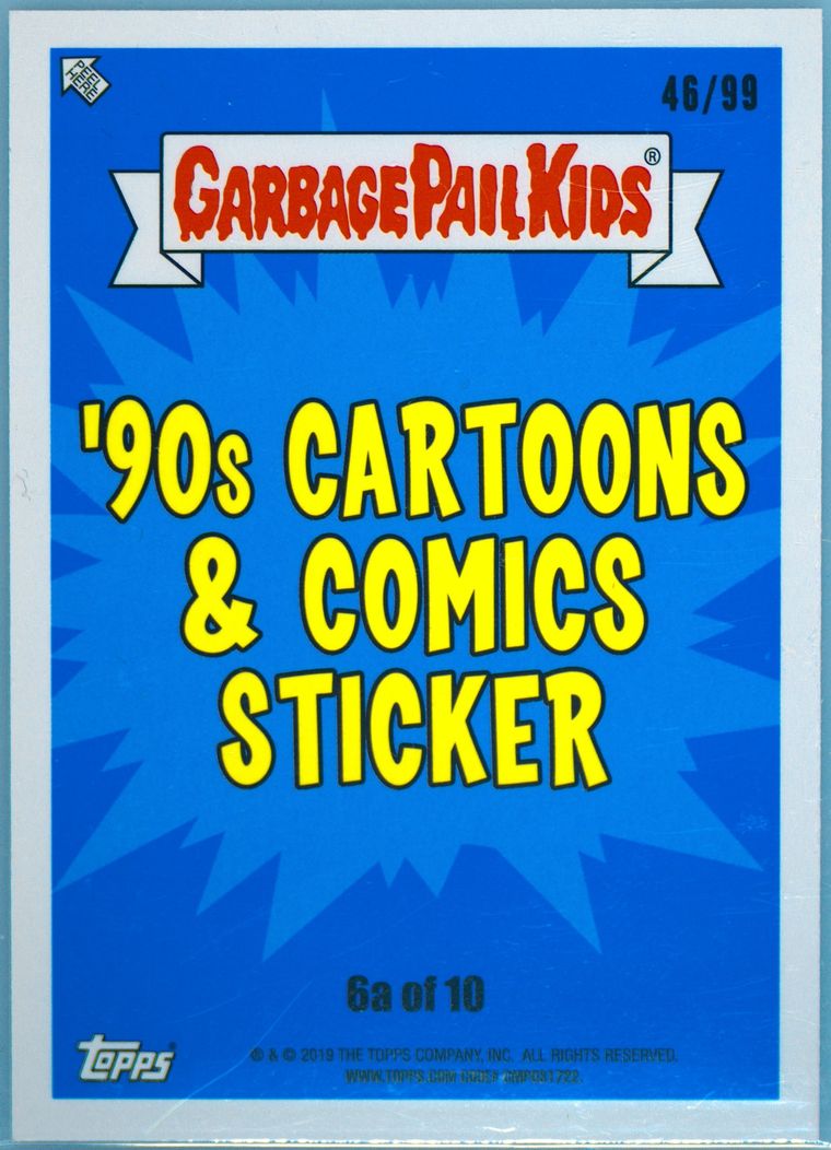 2019 Topps Garbage Pail Kids We Hate The '90s Spit Blue #6a Butt Ned front