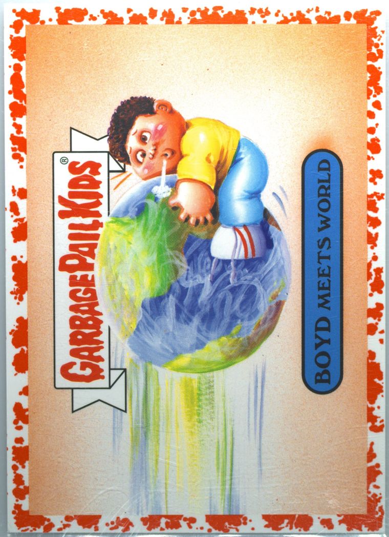 2019 Topps Garbage Pail Kids We Hate The '90s Bloody Nose Red #8a Boyd Meets World front