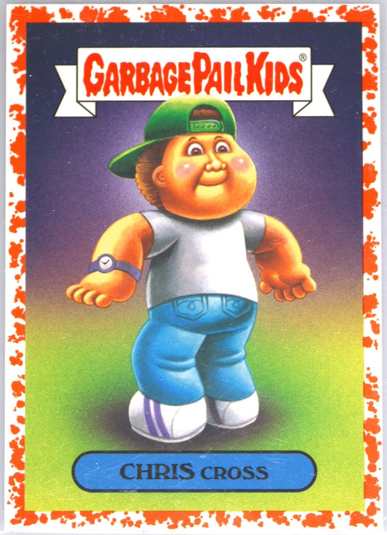 2019 Topps Garbage Pail Kids We Hate The '90s Bloody Nose Red #6b Chris Cross front