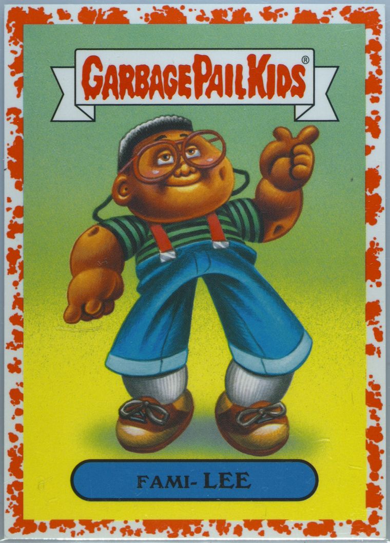 2019 Topps Garbage Pail Kids We Hate The '90s Bloody Nose Red #6b Fami-Lee front