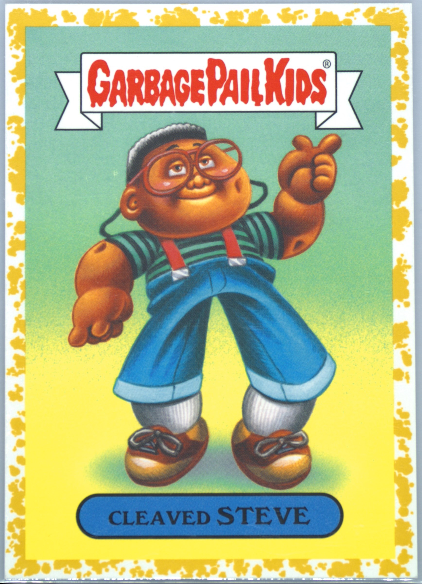 2019 Topps Garbage Pail Kids We Hate The '90s Fool'S Gold #6a Cleaved Steve front