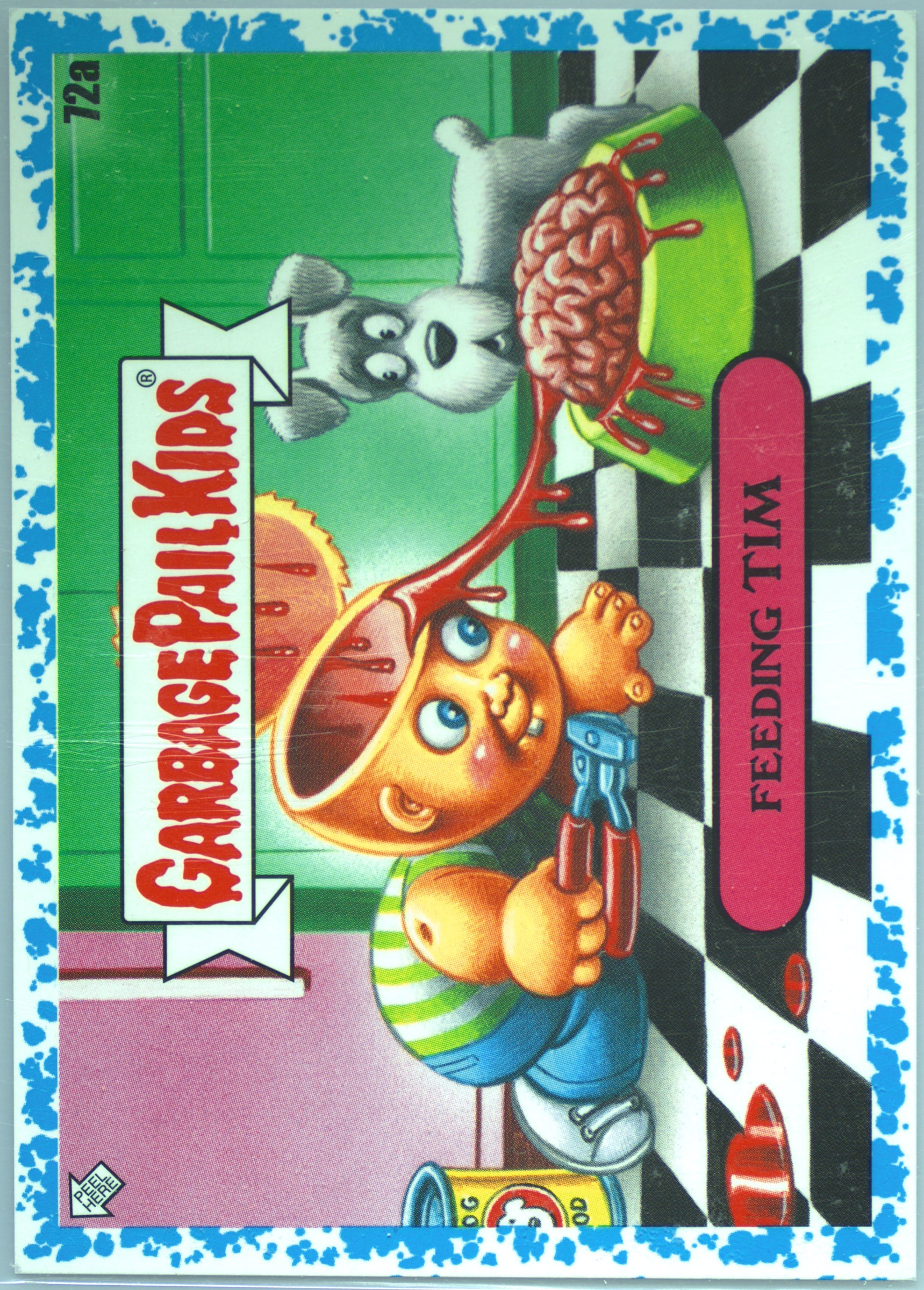 2020 Topps Garbage Pail Kids 35th Anniversary Spit Blue #72a Feeding Tim front