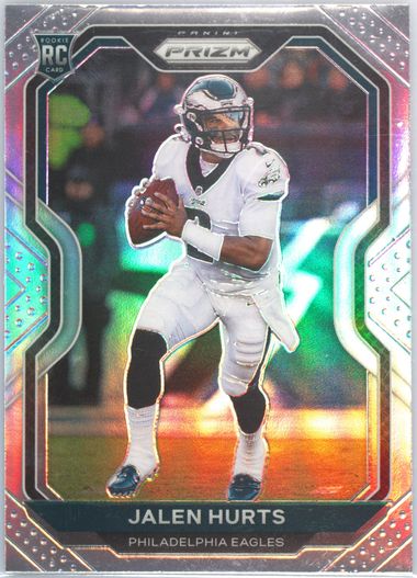 JALEN HURTS SUPER BOWL ROOKIE shops SILVER PRIZM HOLOFOIL REFRACTOR PSA 8