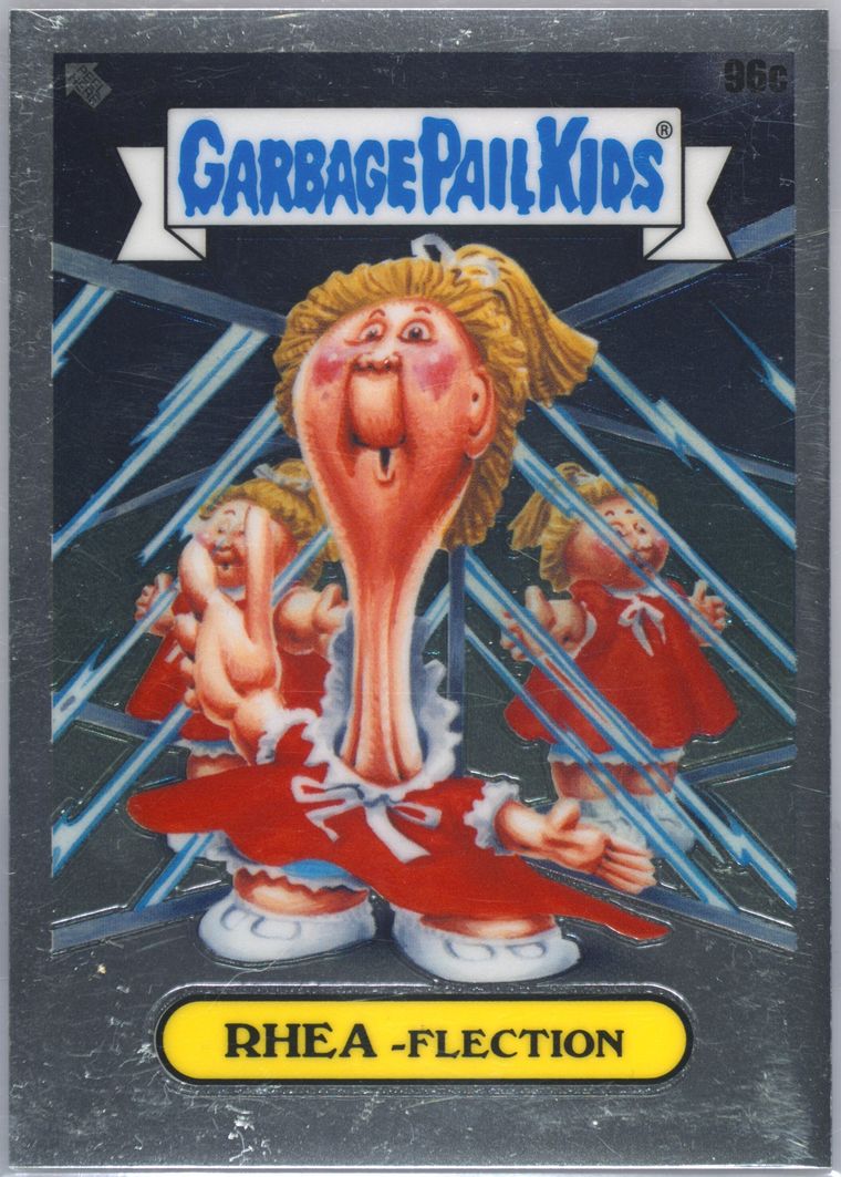 2020 Topps Garbage Pail Kids Chrome #96c Rhea-Flection front