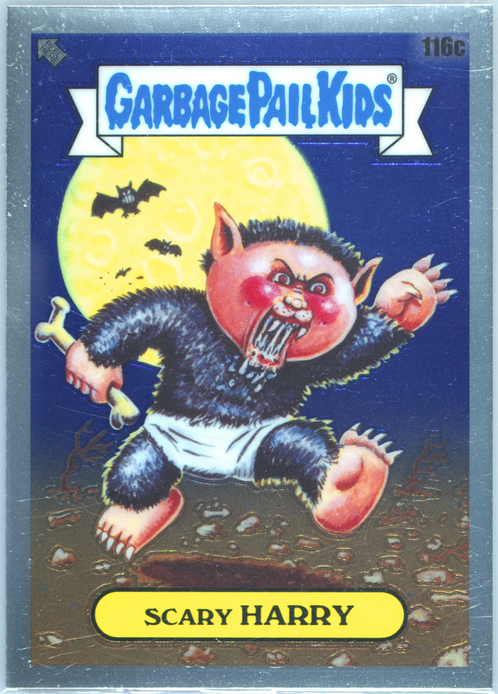 2020 Topps Garbage Pail Kids Chrome BASE #116c SCARY HARRY front