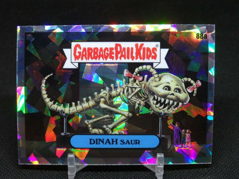 2020 Topps Garbage Pail Kids Chrome Atomic Refractor #88a Dinah Saur front