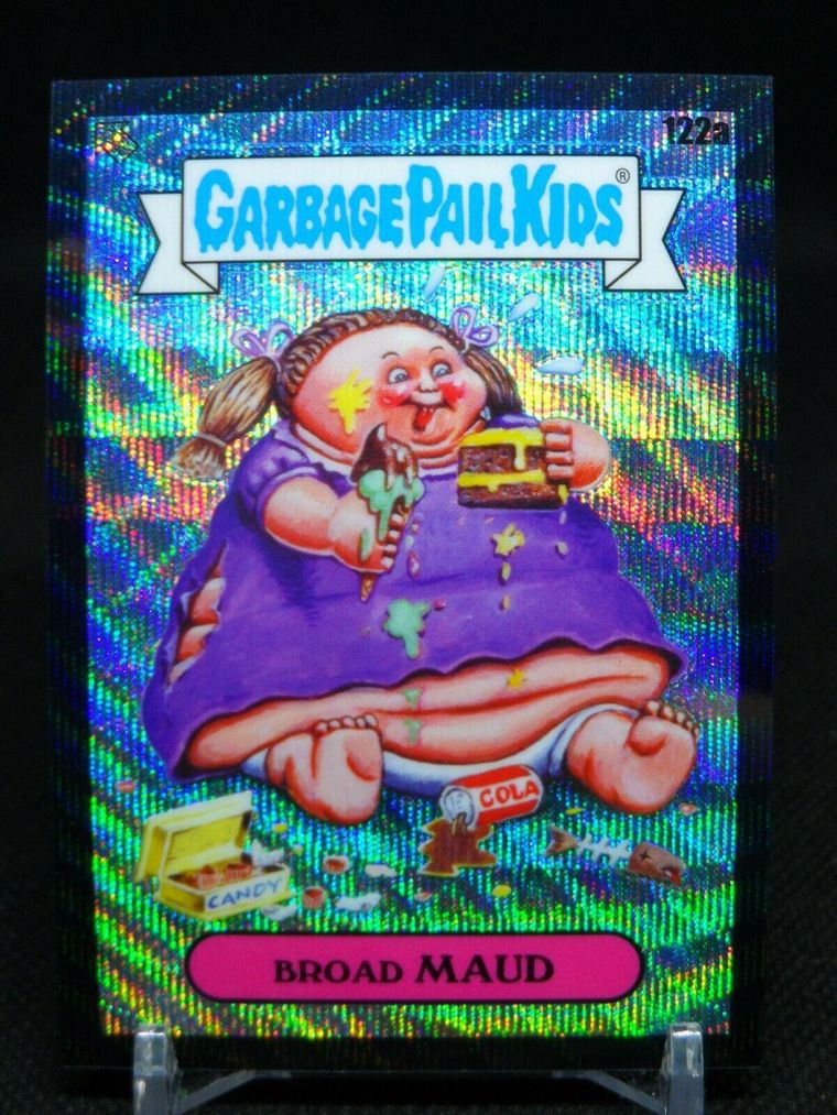 2020 Topps Garbage Pail Kids Chrome Black Wave Refractor #122a Broad Maud front