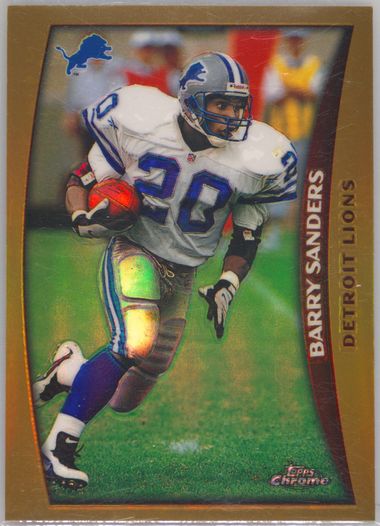 Barry Sanders 1998 Topps factory Chrome Seasons Best Refractor 2 NFL Detroit Lion CSG 10