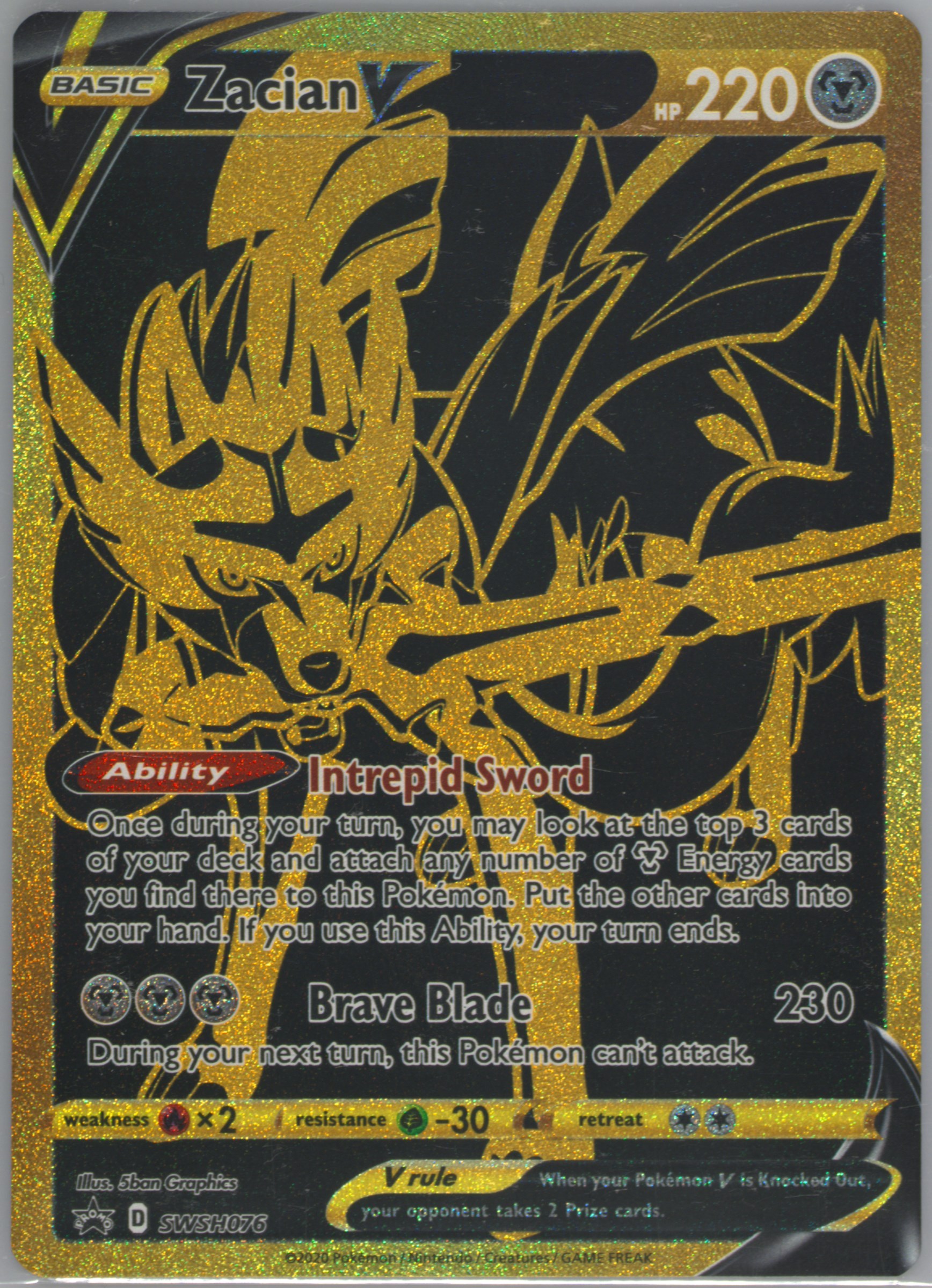 zacian v pokemon card gold 2020 POKEMON SWORD & SHIELD #211 FA/ZACIAN V SECRET PSA 10  Derpy Cards