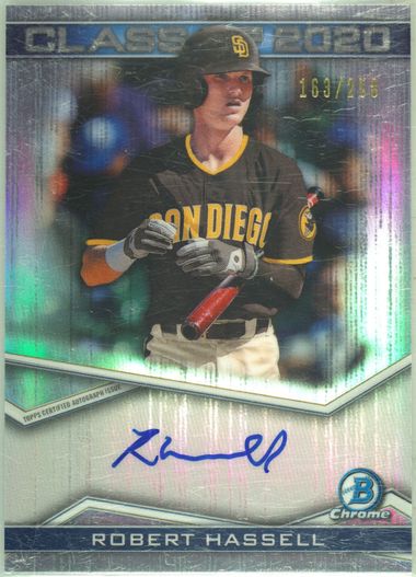 その他 2020 bowman  sapphire robert hassell 2020 BOWMAN CHROME SAPPHIRE ROBERT HASSELL BD-39 SGC 10 GM