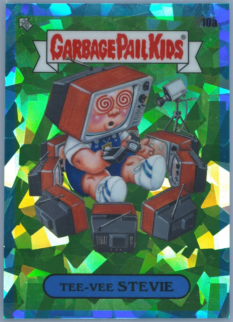 2021 Topps Garbage Pail Kids Sapphire Edition Light Blue #10a Tee-Vee Stevie front