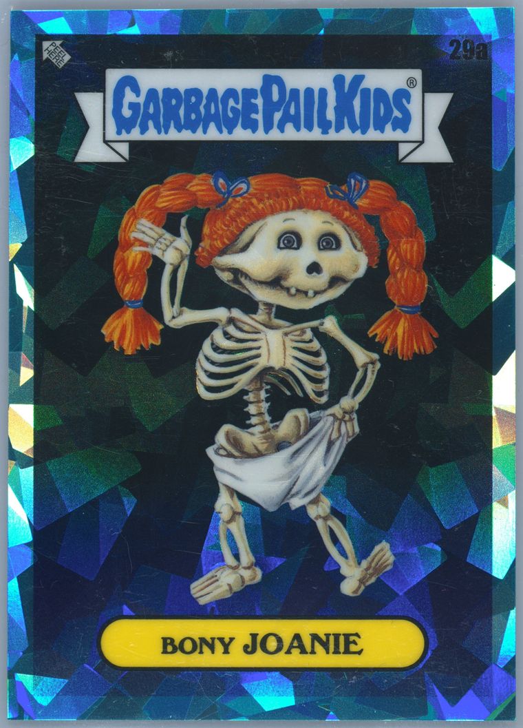 Bony Joanie #29A Light Blue /99 PSA 8 Garbage Pail Kids card front