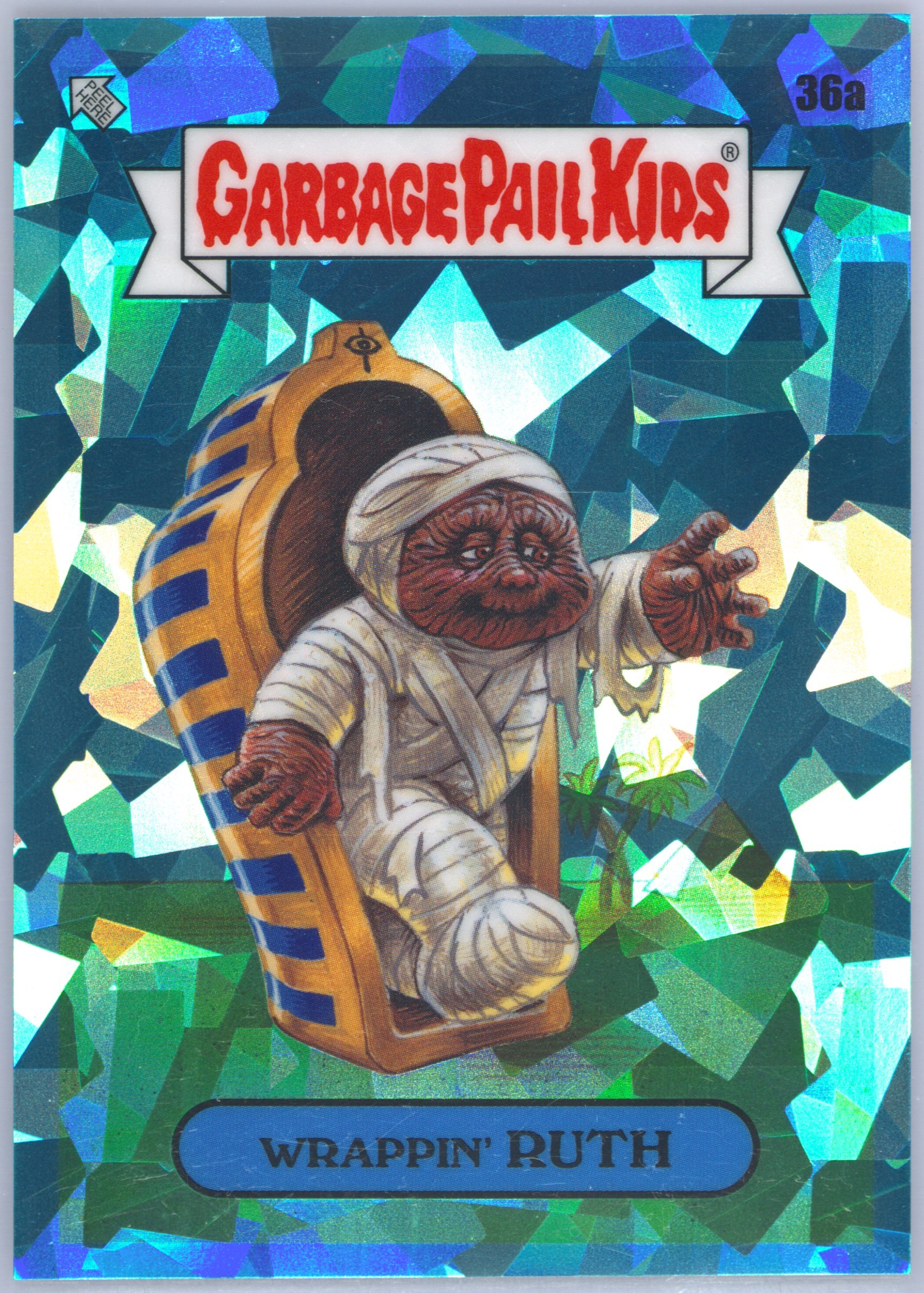 2020 Topps Garbage Pail Kids Sapphire Edition Light Blue #36a Wrappin' Ruth front