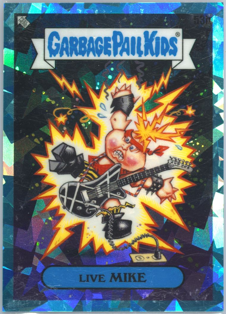 2021 Topps Garbage Pail Kids Sapphire Edition Light Blue #53b Live Mike front