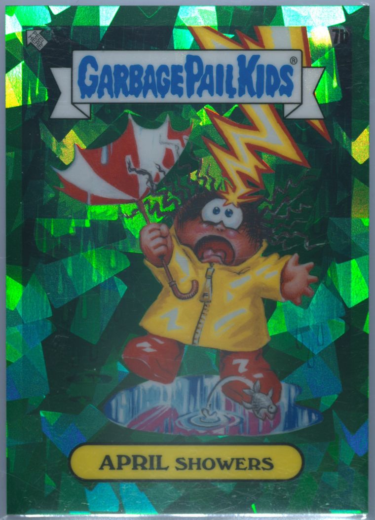 2021 Topps Garbage Pail Kids Sapphire Edition Green #7b April Showers front