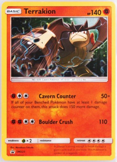Auction Prices Realized Tcg Cards 2019 POKEMON SM BLACK STAR PROMO Terrakion -Holo