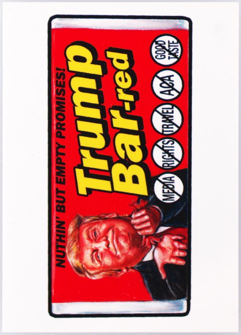 2017 Topps Garbage Pail Kids Trumpocracy The First 100 Days #90 Trump Bar-Red front