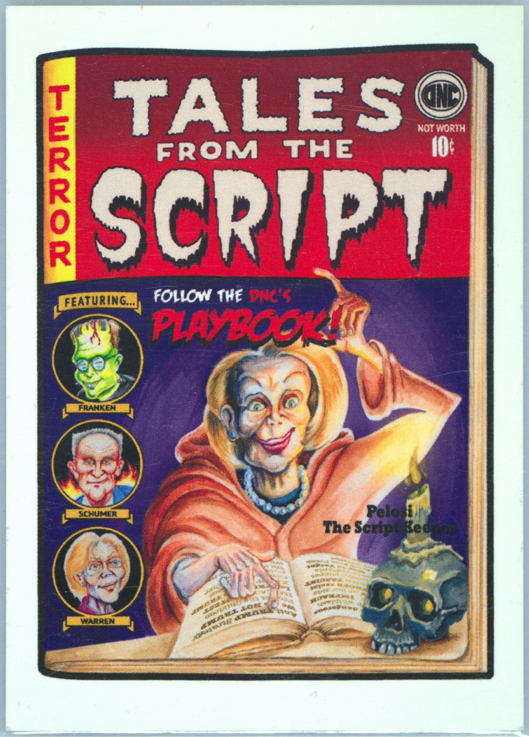 2017 Topps Garbage Pail Kids Trumpocracy The First 100 Days #105 Tales From The Script front