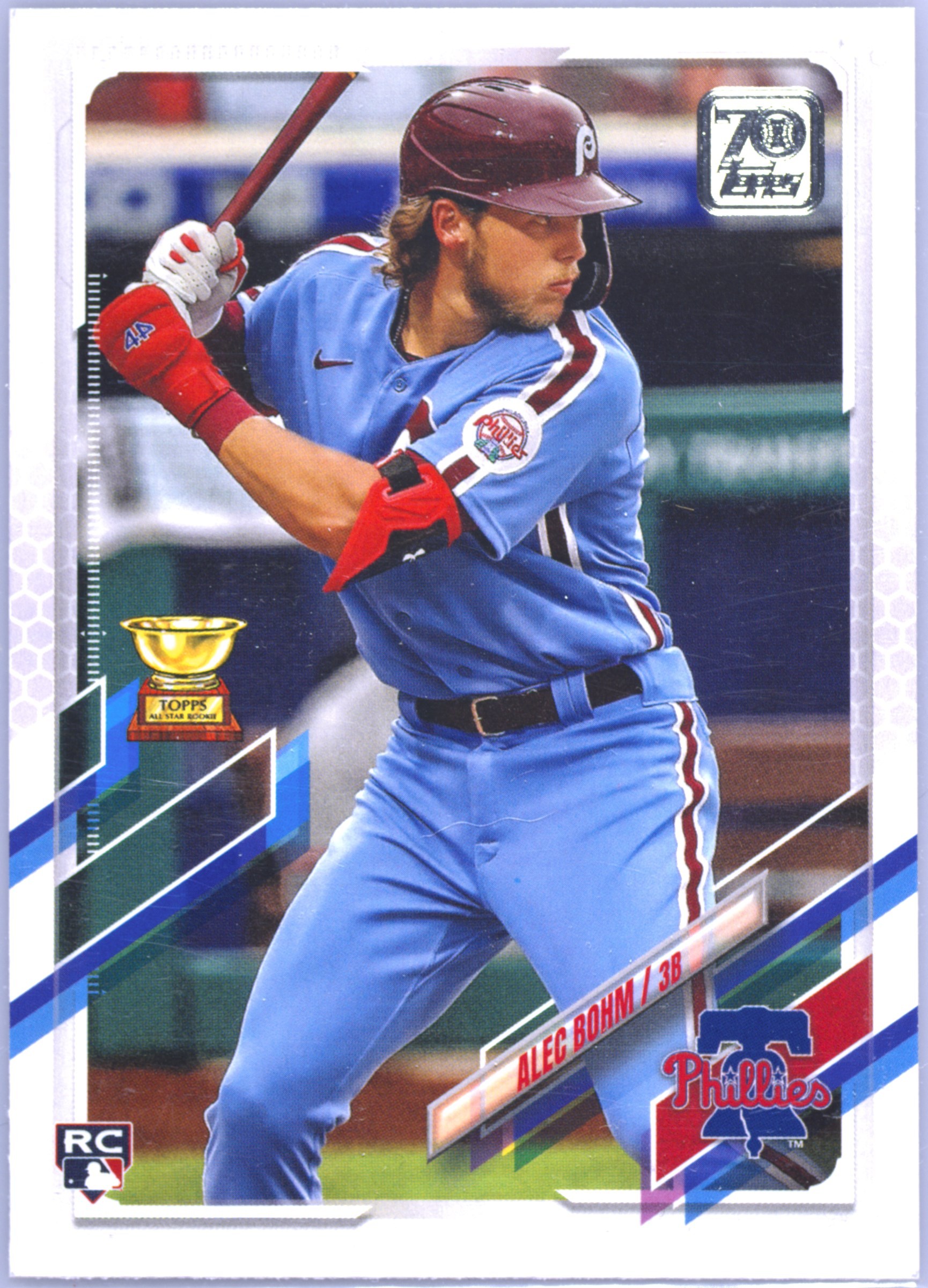 スポーツ選手 2018 Bowman Alec Bohm RC Auto Purple Spec Details