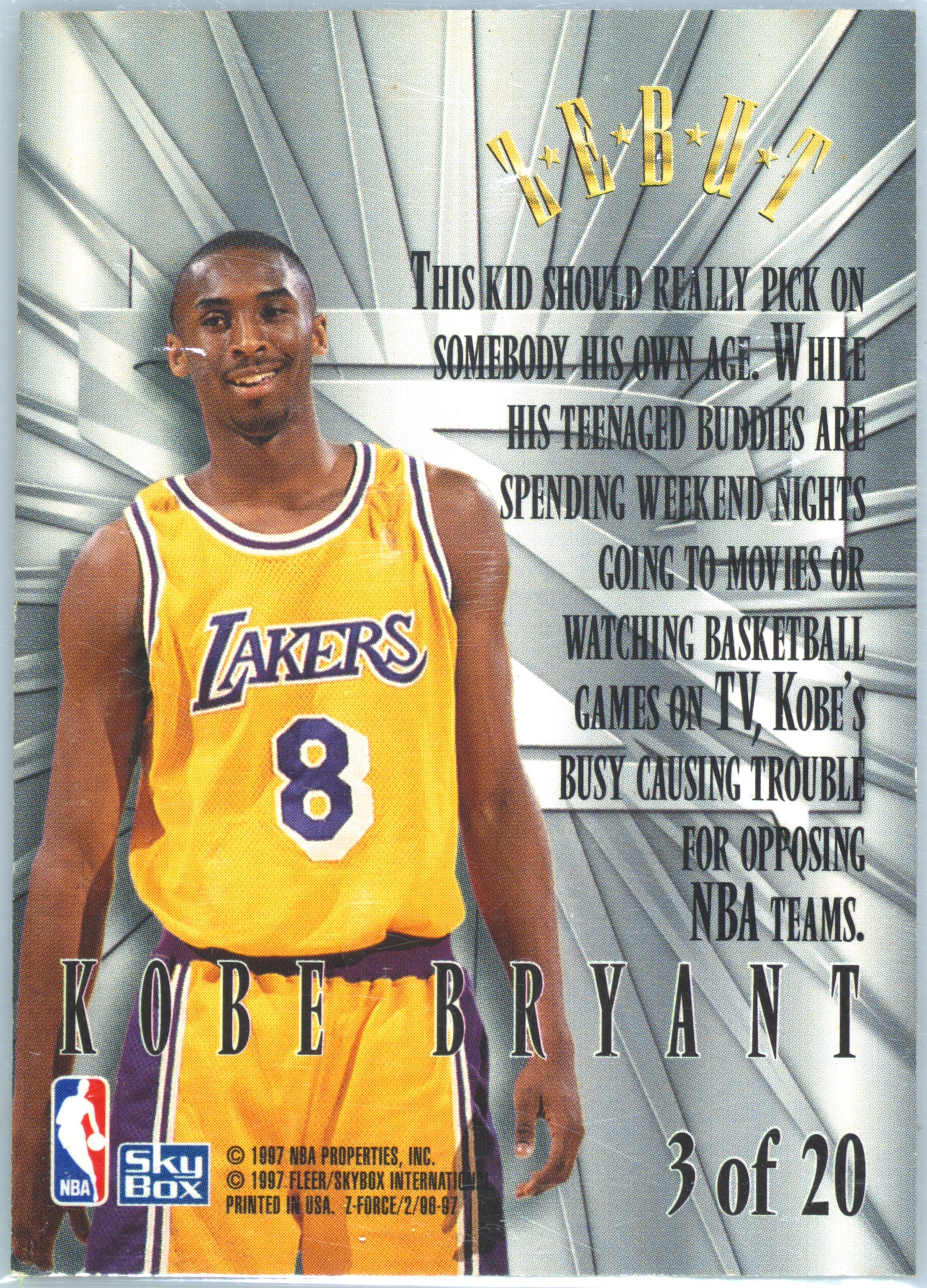 U-96 sp ② 1996-97 Upper Deck - Kobe Bryant #58 PSA 9 (RC) | eBay