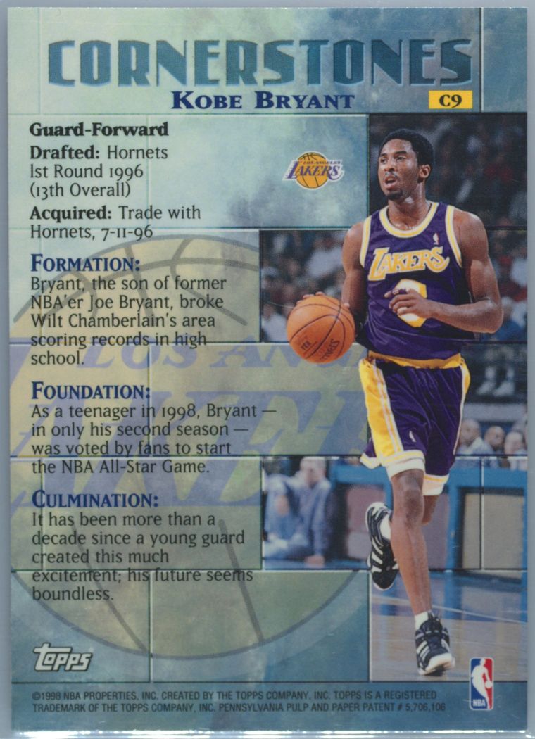 その他 1998-99 Topps Cornerstones Kobe #C9 Spec Details