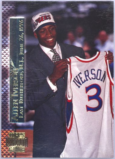 アレイン・アイバーソ　サイン Auction Prices Realized Basketball Cards 1996 STADIUM CLUB