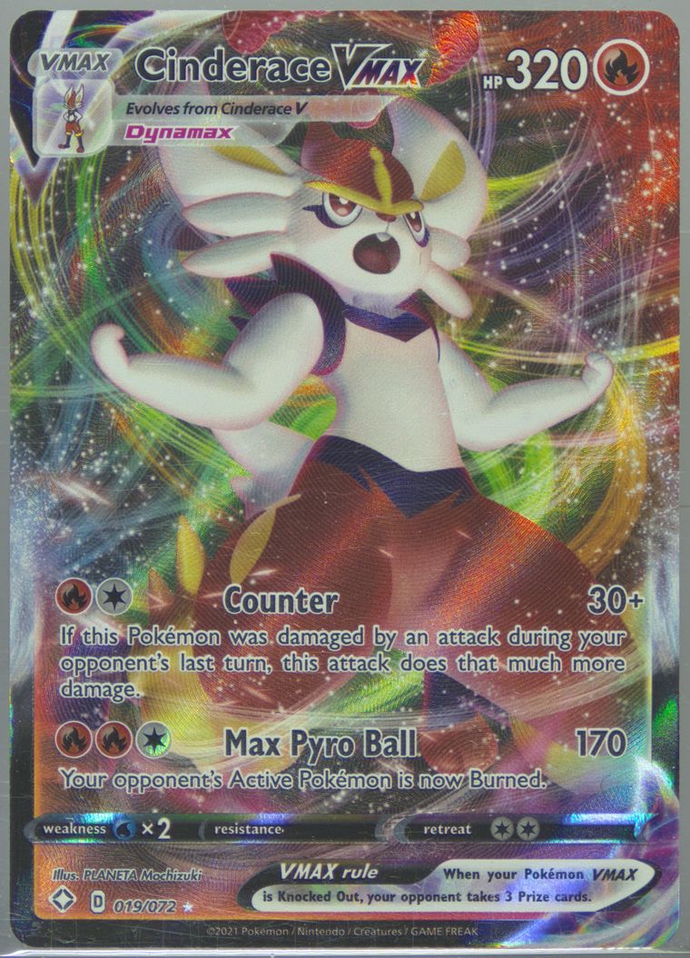 shiny cinderace pokemon card Cinderace VMAX 17/24 - Special Card
