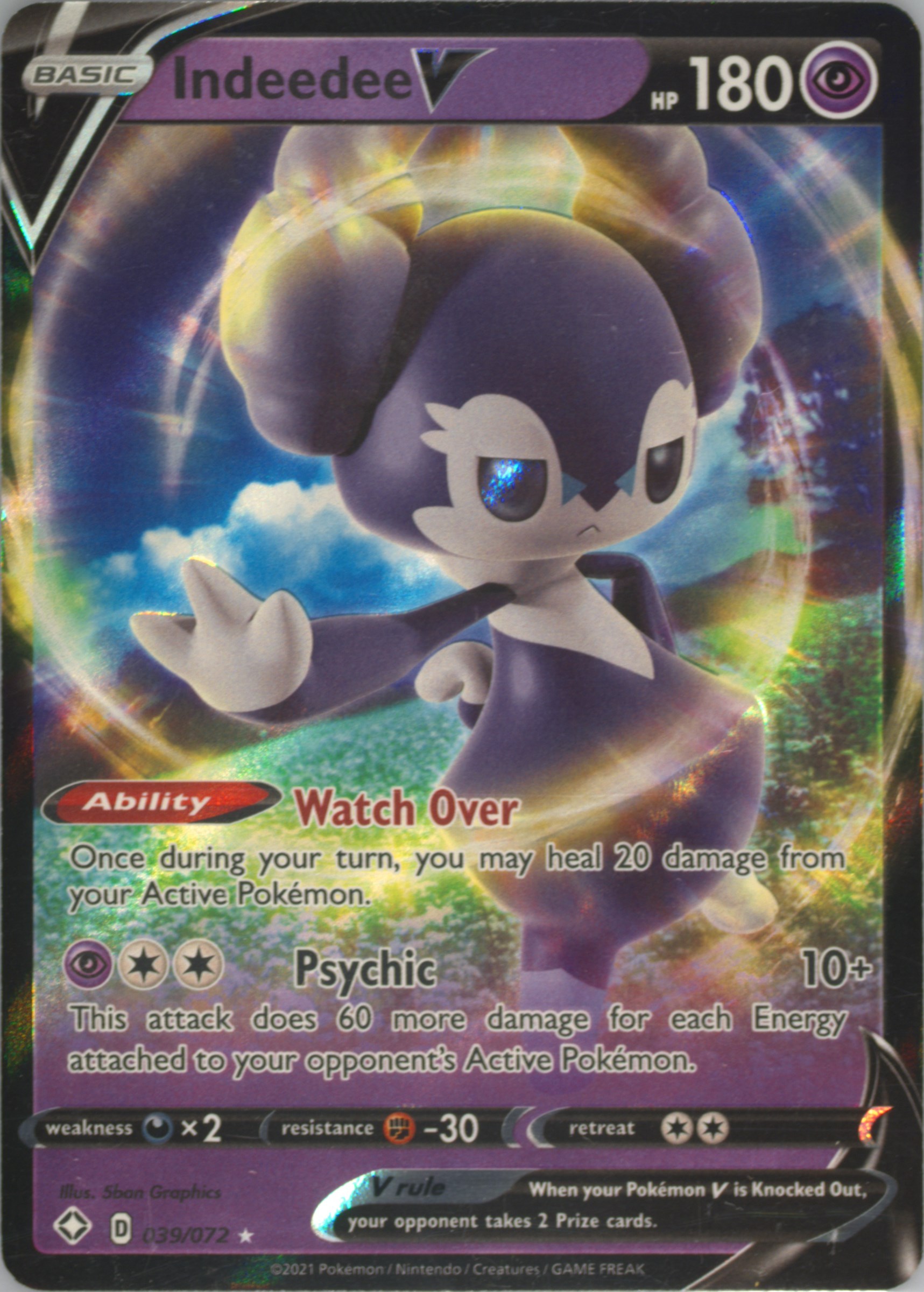 indeedee v pokemon card value Indeedee V 2021 Sword & Shield: Shining Fates #SV114 Shiny Rare (Full Art)  Price Guide