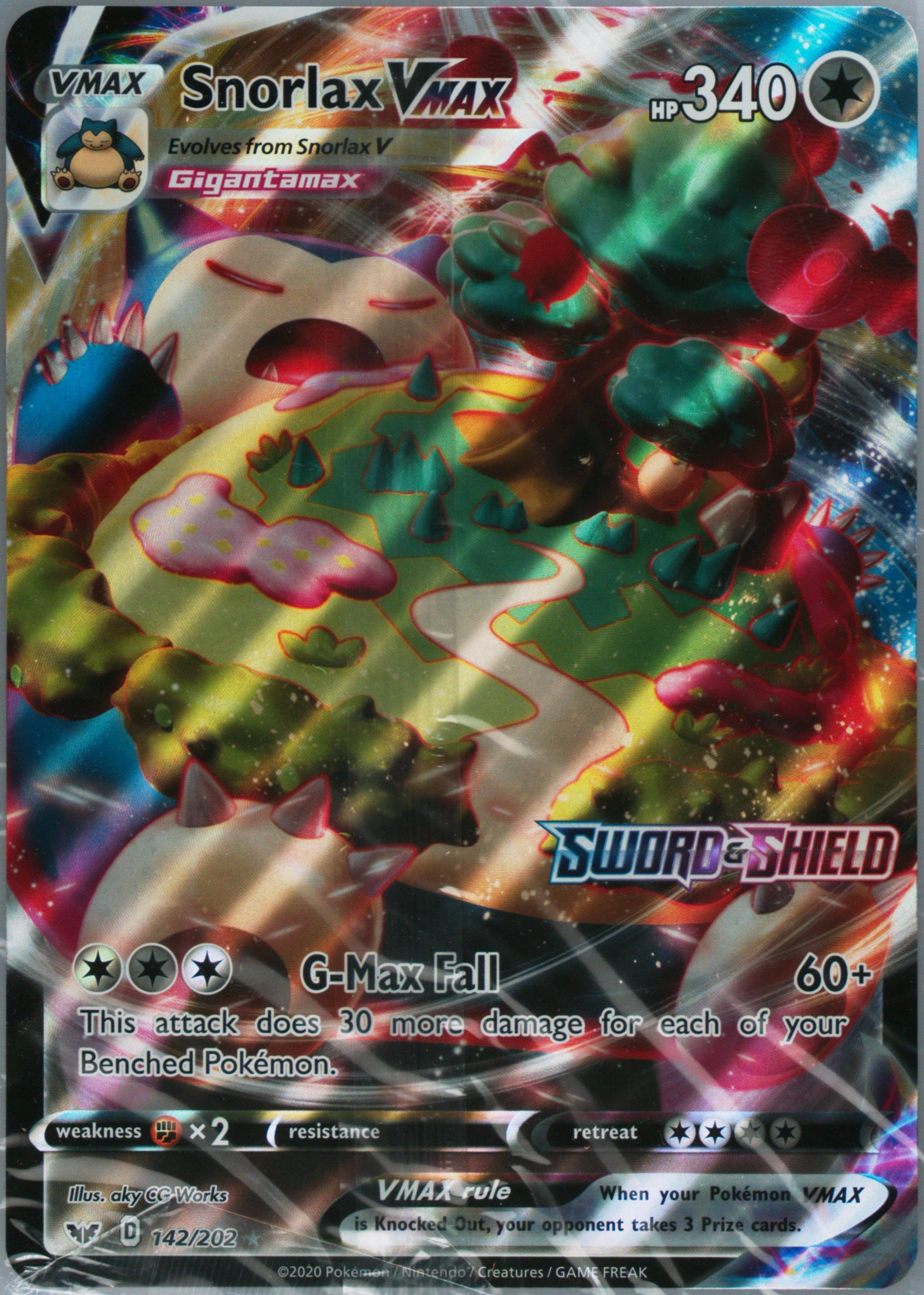 snorlax vmax pokemon card price Pokemon Card SWORD & SHIELD 142/202 Snorlax Vmax JUMBO OVERSIZED PROMO –  Brokenvase Games