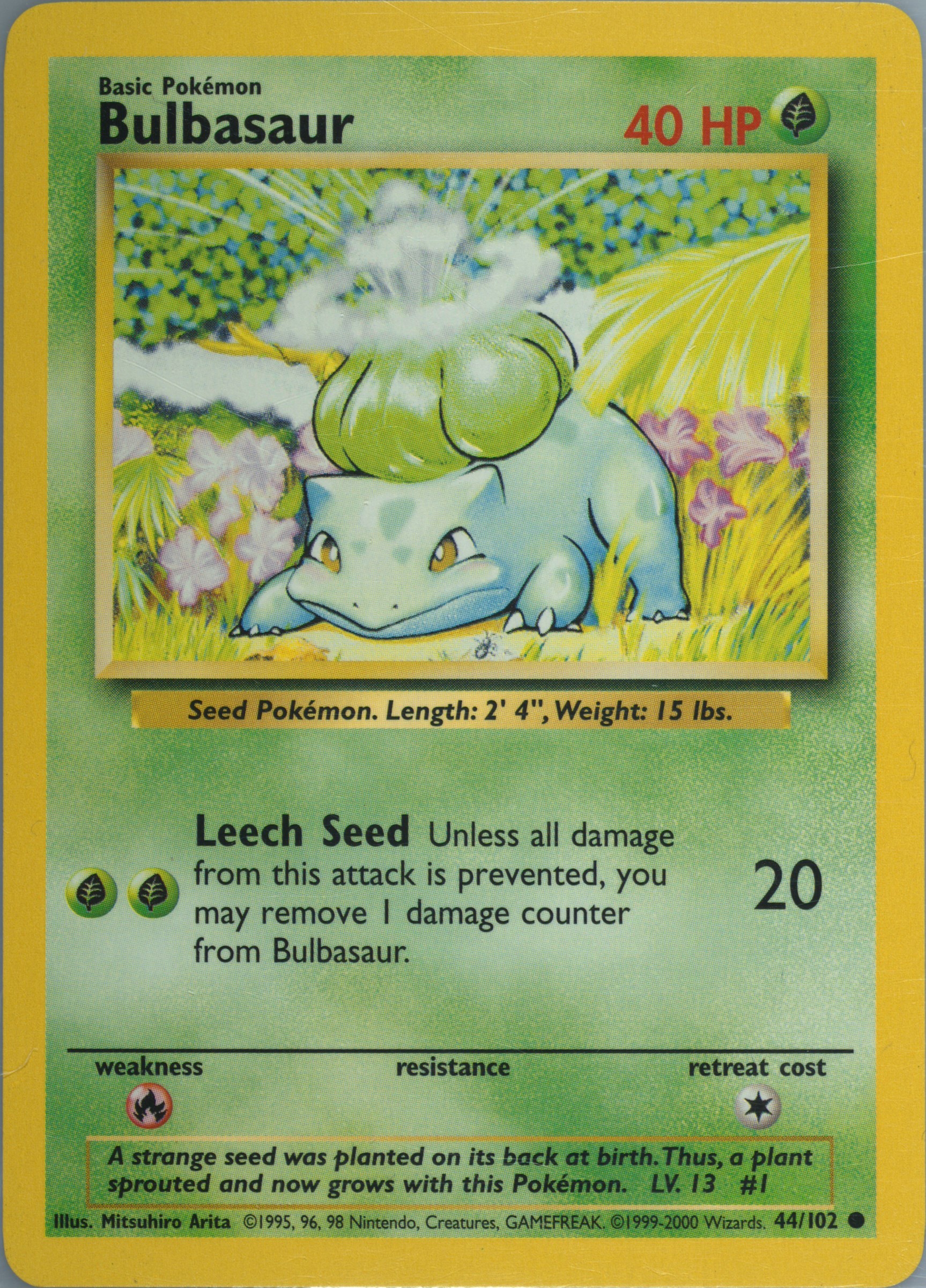 bulbasaur pokemon card value 44/102 Bulbasaur (44/102) (Jumbo Card) [First Partner Pack]