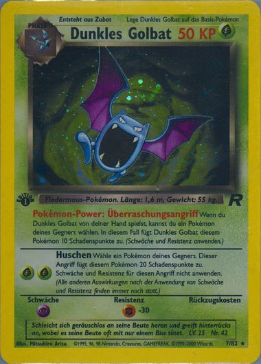 Pokemon German Dark Blastoise / Dunkles Turtok Rocket 20/82