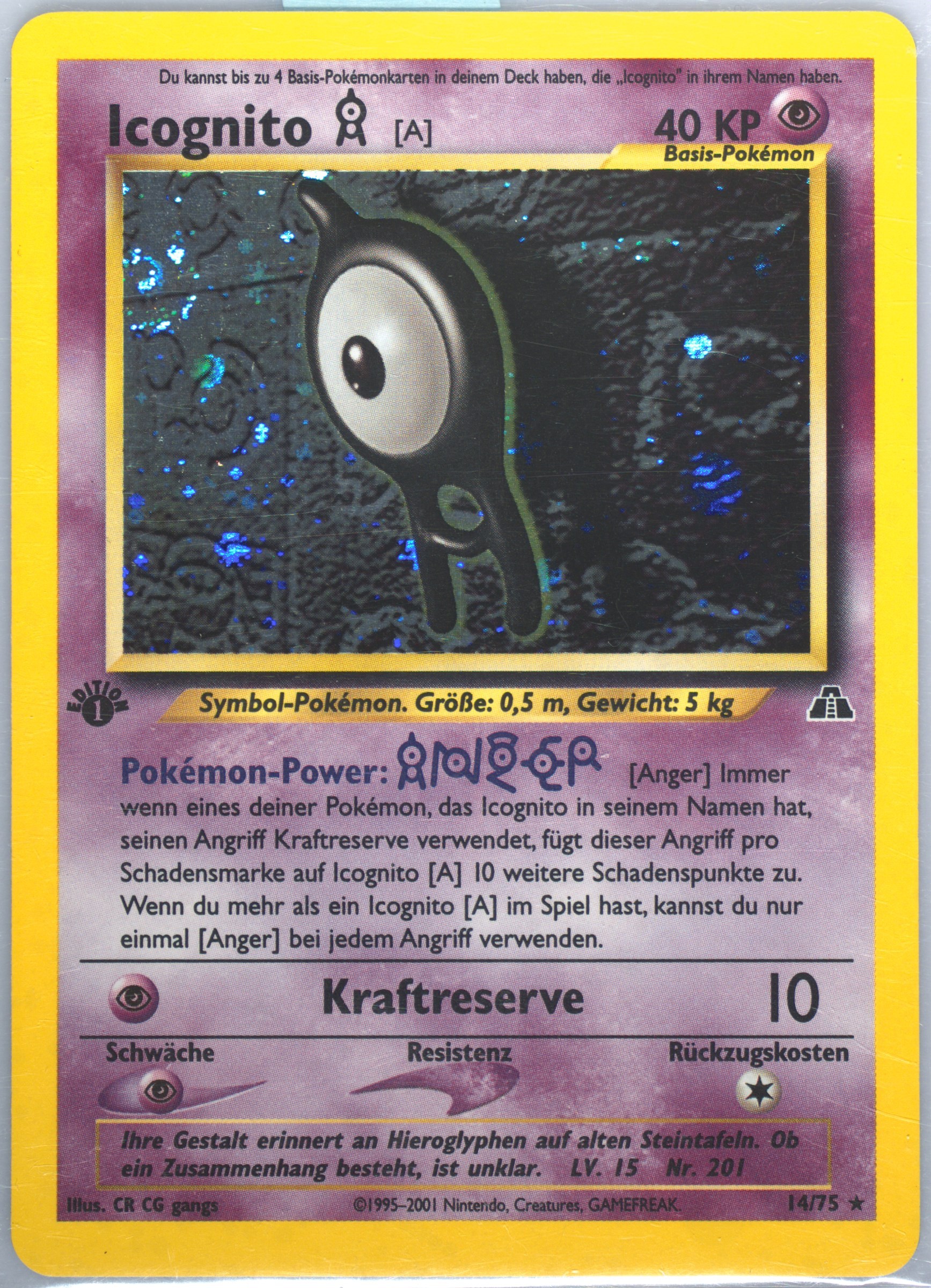 unknown pokemon card price Unown P/28 Holo Rare Pokemon Card Near Mint main image 0