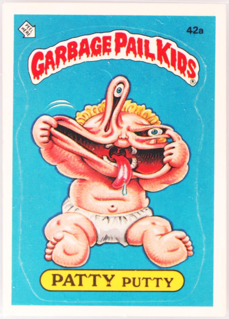 1985 Topps Garbage Pail Kids Original Series 2 Spaz Award #42a Patty Putty front