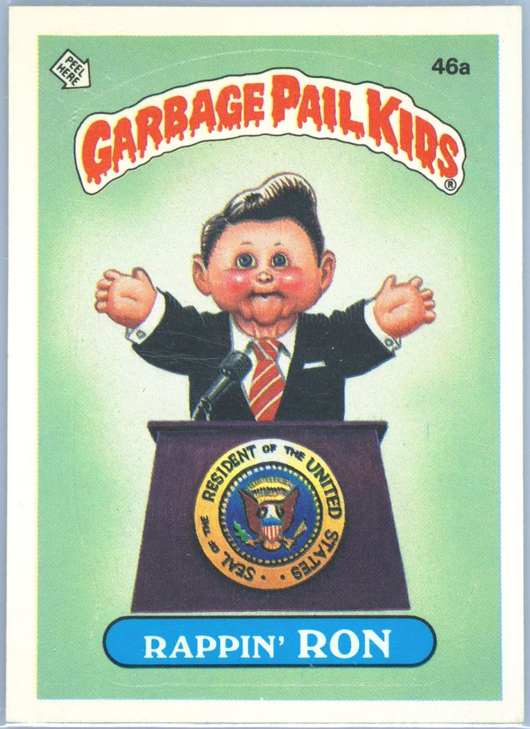 1985 Topps Garbage Pail Kids Original Series 2 #46a Rappin' Ron front