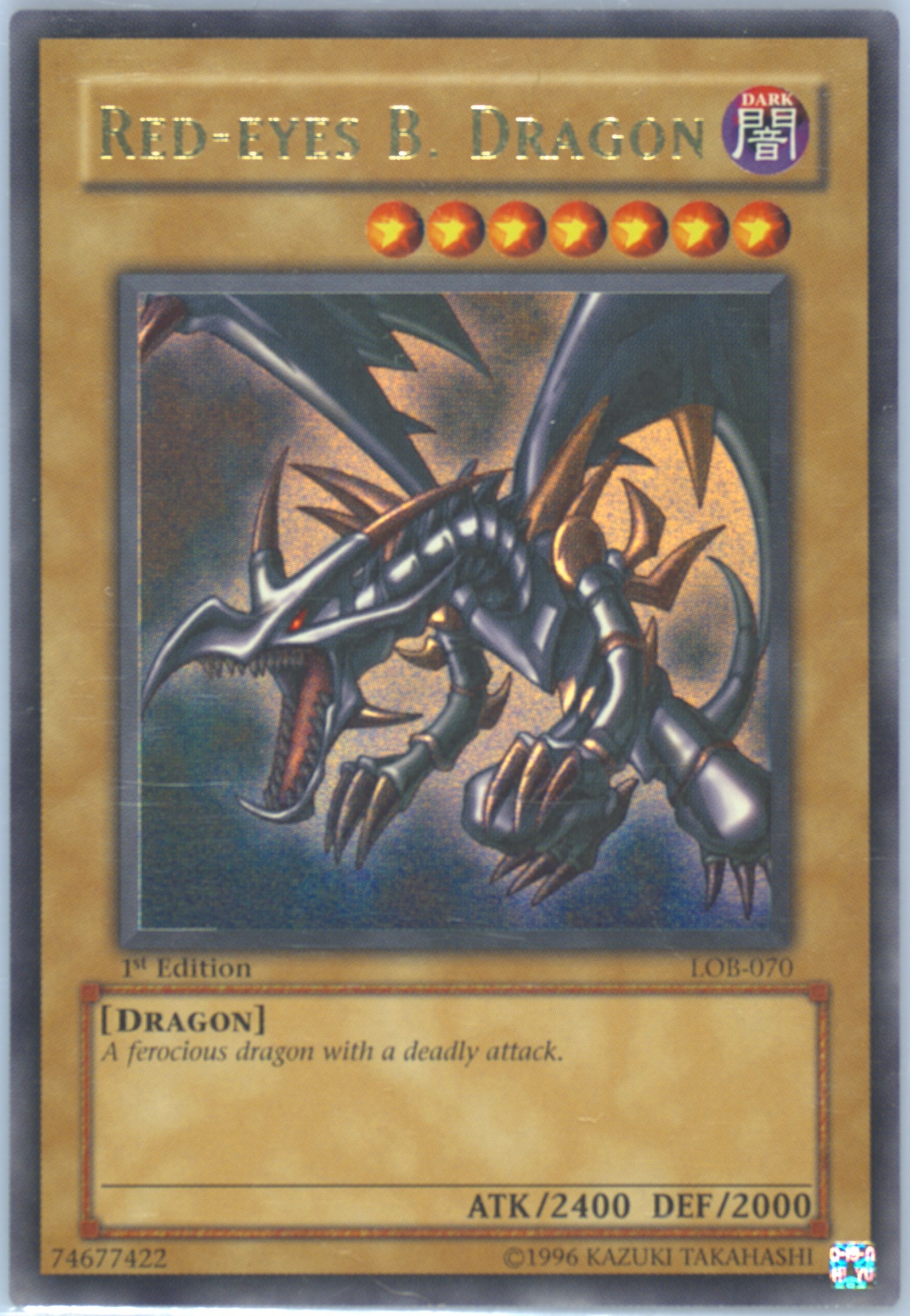 ★PSA９ RED-EYES B. DRAGON /真紅眼の黒竜　LOB-070 Spec Details