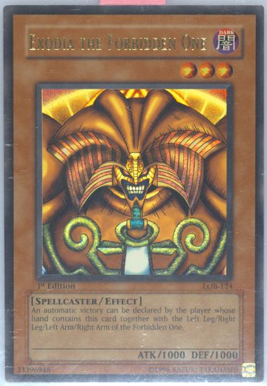 遊戯王 EXODIA THE FORBIDDEN ONE 　英語　LOB-124 Exodia the Forbidden One - LOB-124 - PSA 5 EX - Ultra Rare
