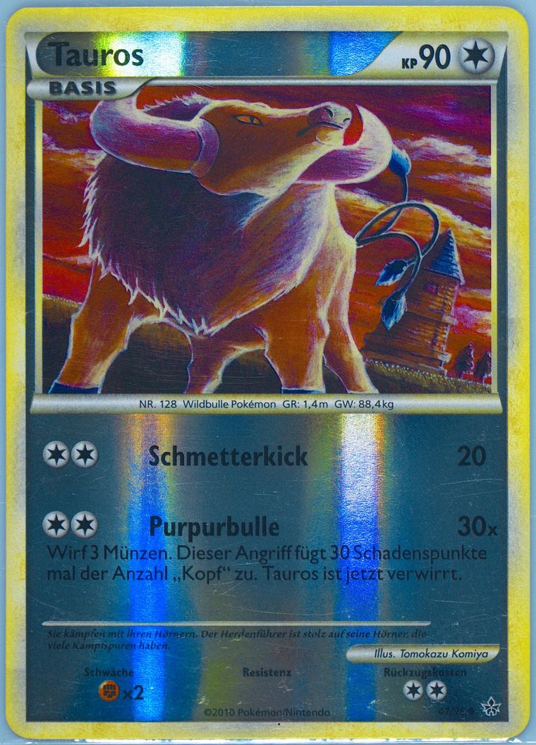 Tauros-Reverse Foil (Pokemon Heartgold Soulsilver Unleashed)