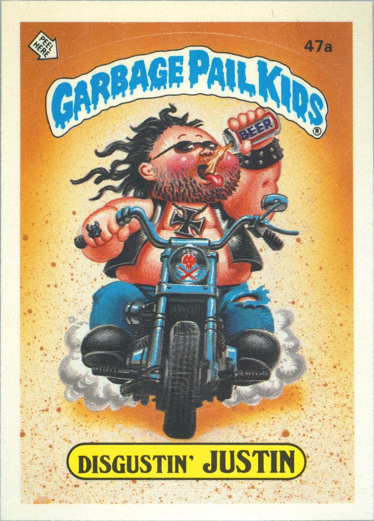 1985 Topps Garbage Pail Kids Original Series 2 #47A Disgustin' Justin front