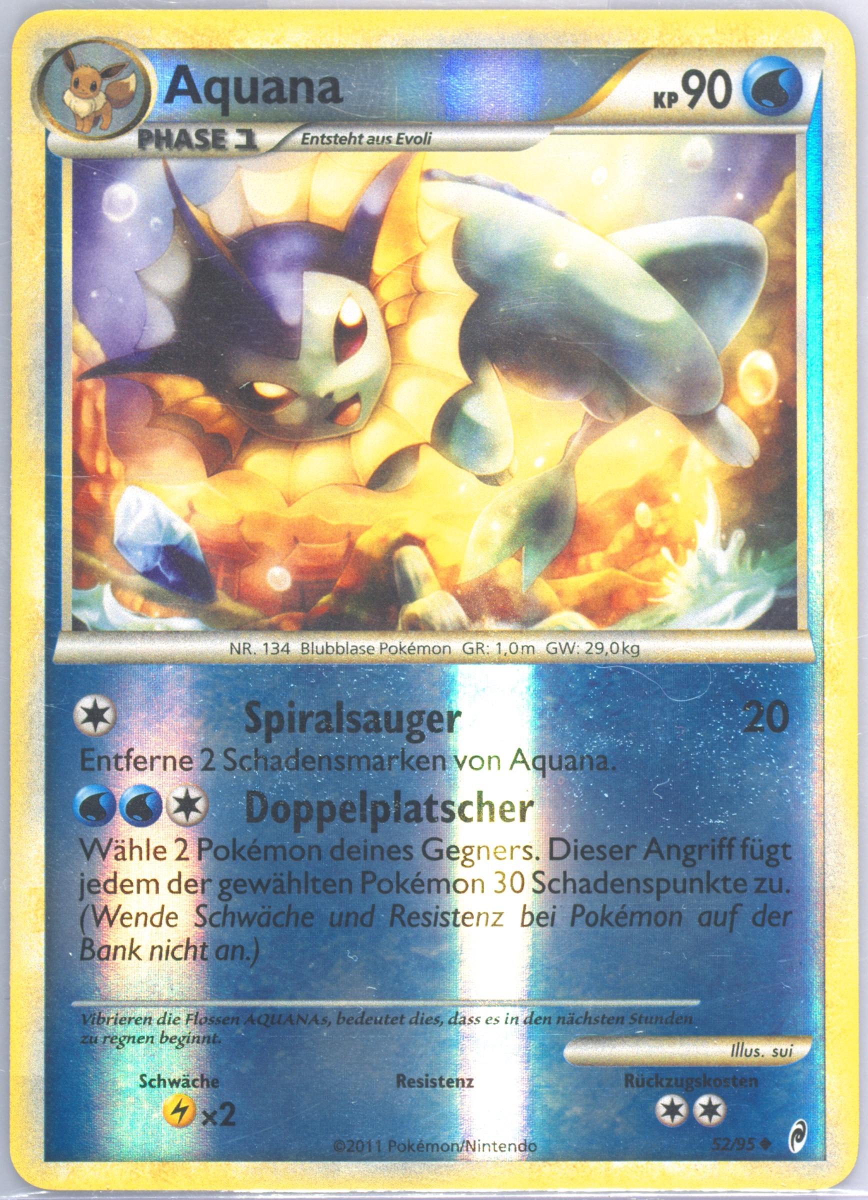 aquana pokemon card Spec Details