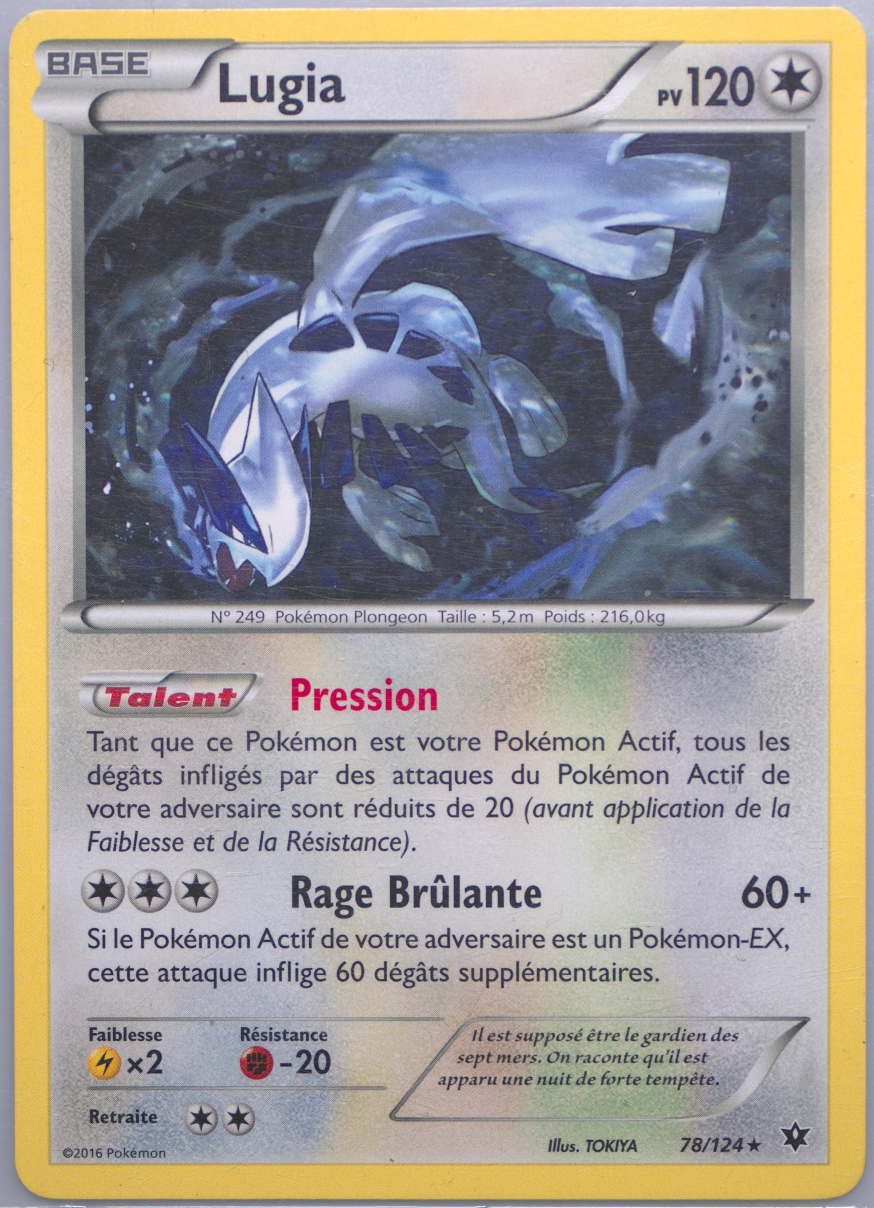 2016 lugia pokemon card Lugia 78/124 Fates Collide Holo Rare Pokemon Card Near Mint main image 1