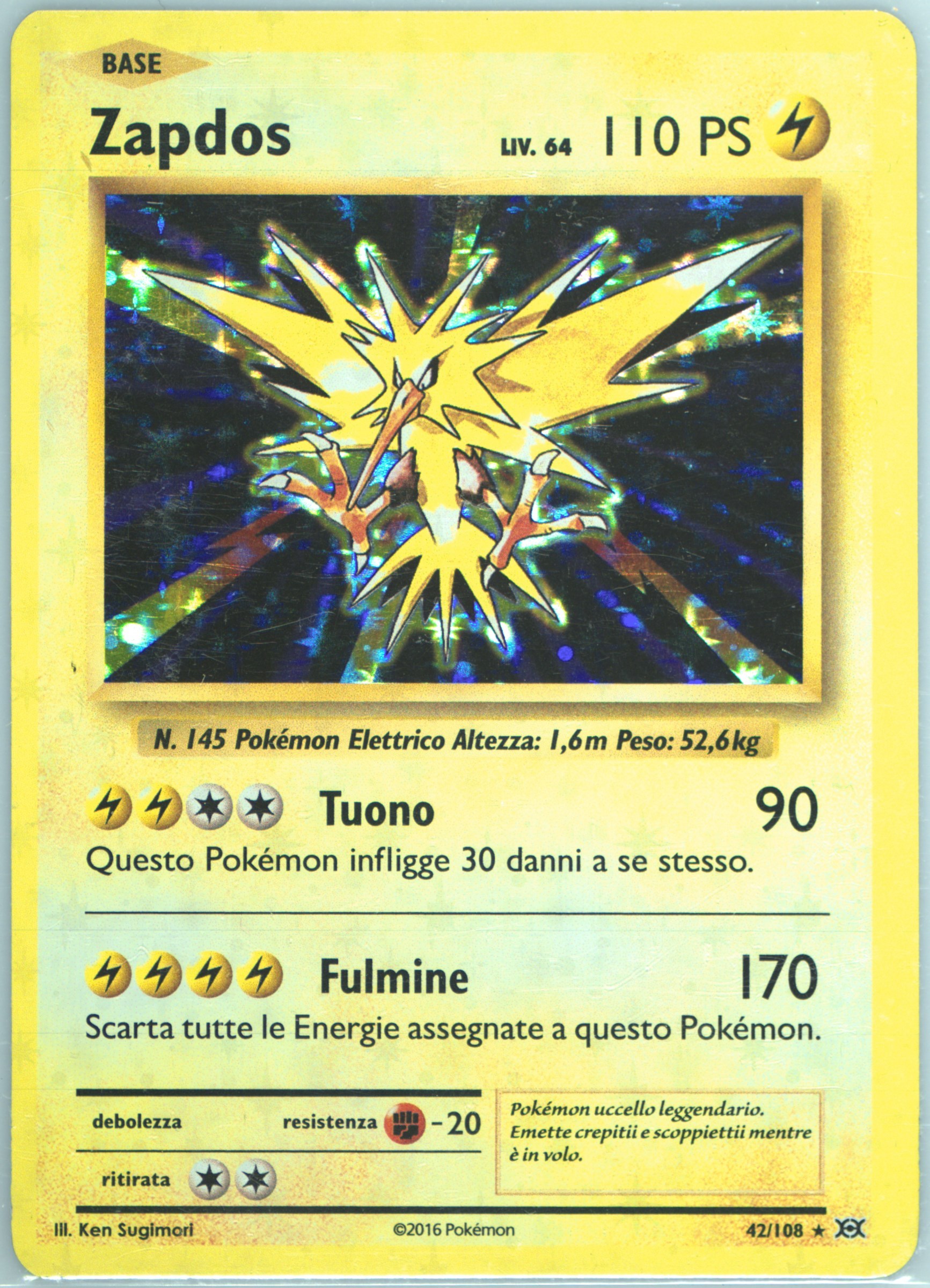 2016 zapdos pokemon card value Pokemon - Base Set - Zapdos main image 1